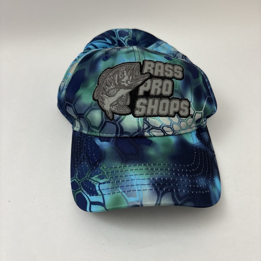 Bass Pro Shops Kryptec Hat Blue Camouflage Adjustable Snapback‎ OSFA